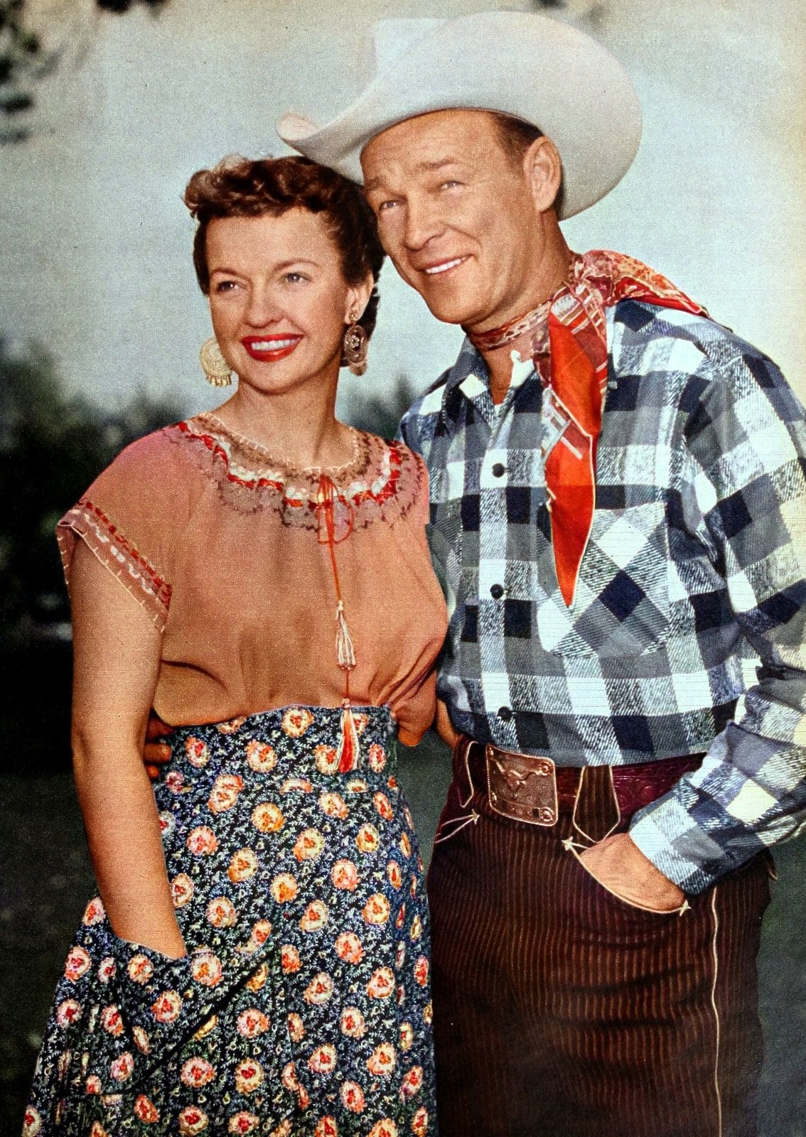 Par i western-inspirerte antrekk fra 1953